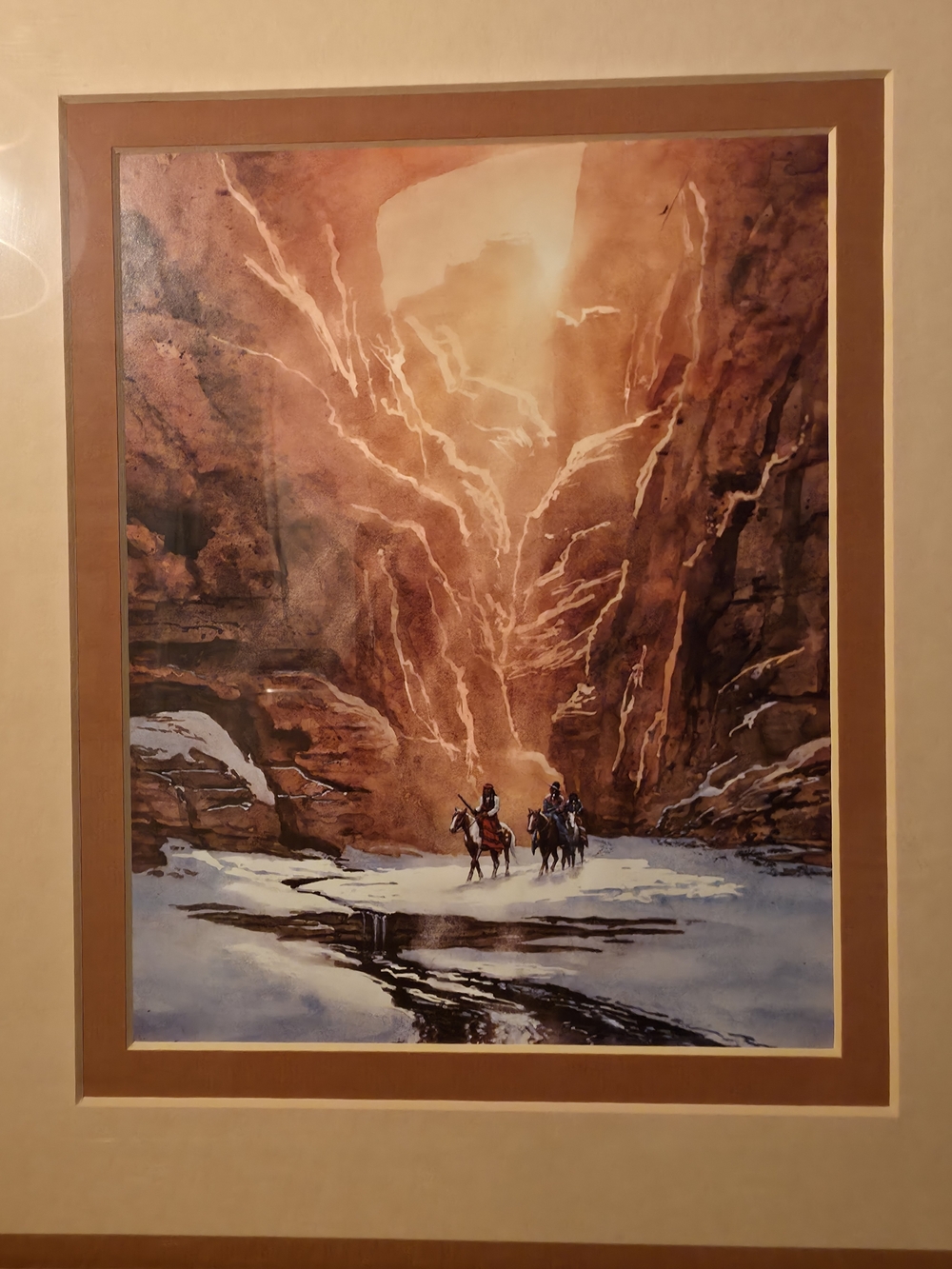 Framed Native Indian Western Canyon Wall Art